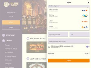 julius casino 5 euros